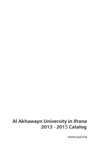 Al Akhawayn University in Ifrane 2013