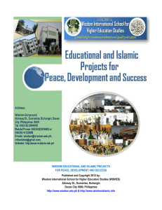 WISDOM EDUCATIONAL AND ISLAMIC PROJECTS FOR PEACE