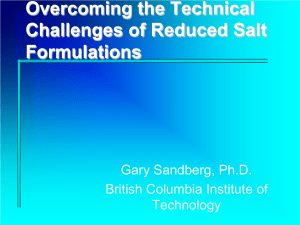 Overcoming the Technical Challenges of Reduced Salt