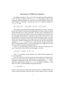 Derivation of Diffusion Equation