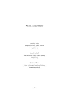 Pulsed Measurements - Electrical & Information Engineering