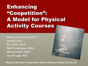 Enhancing “Coopetition”: A Model for Physical Activity Courses
