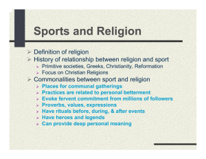 Sports and Religion
