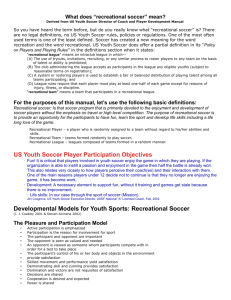 US Youth Soccer Player Participation Objectives Developmental