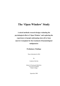 The 'Open Window' Study