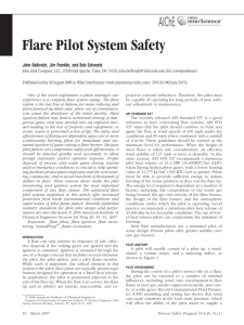 Flare Pilot System Safety - John Zink Hamworthy Combustion