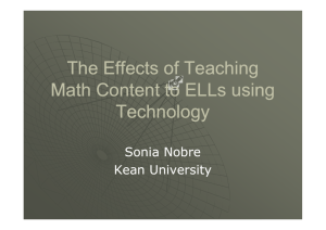 The Effects of Teaching Math Content to ELLs using