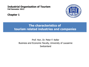 The characteristics of tourism related industries and companies