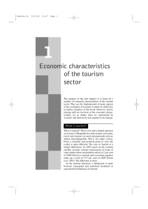 Economic characteristics of the tourism sector