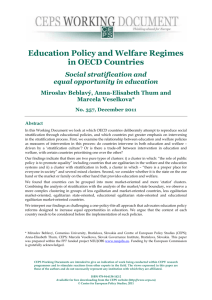 Education Policy and Welfare Regimes in OECD Countries