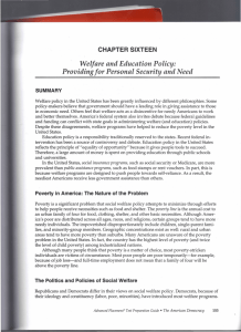Welfare and Education Policy - Raleigh Charter High School