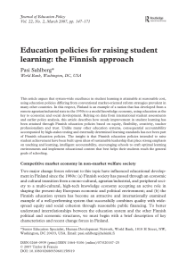 Education policies for raising student learning: the