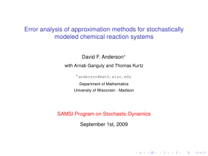 Error analysis of approximation methods for stochastically modeled