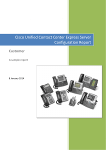 Cisco Unified Contact Center Express Server Configuration Report
