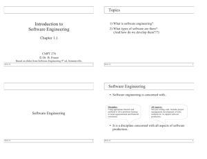 1-Intro to Software Engineering