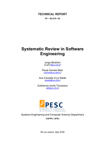 Systematic Review in Software Engineering