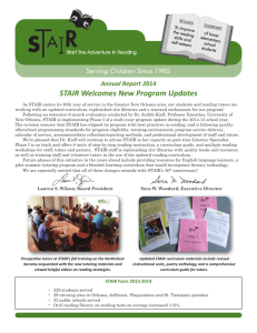 STAIR Welcomes New Program Updates