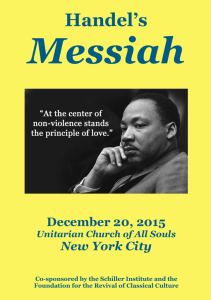 Program for Messiah Performance on December