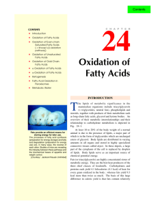 24. oxidation of fatty acids