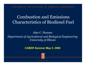 Combustion and Emissions Characteristics of Biodiesel Fuel