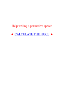 Help writing a persuasive speech