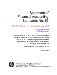 Statement of Financial Accounting Standards No. 56