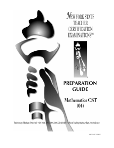 Mathematics CST - New York State Teacher Certification