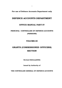 defence accounts department - Office of the Principal Controller of