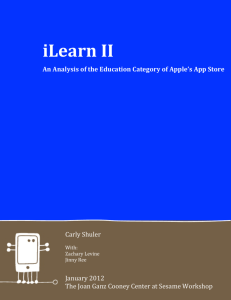 iLearn II: An Analysis of Education Category of Apple's Apps Store