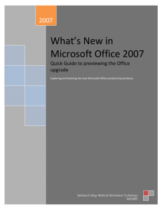 What's New in Microsoft Office 2007