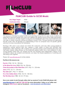 FILMCLUB Guide to GCSE Music