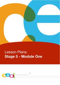 Module One Lesson Plan