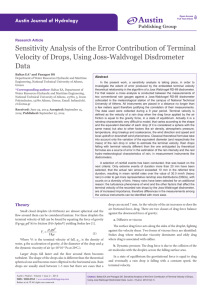 Sensitivity Analysis of the Error Contribution of Terminal Velocity of