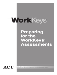 Preparing for the WorkKeys® Assessments