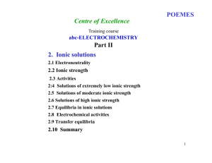 Ionic Solutions