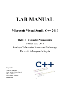 lab manual - FTSM - Universiti Kebangsaan Malaysia