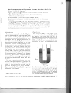 Low Temperature Crystal Growth and Structure of Ordered