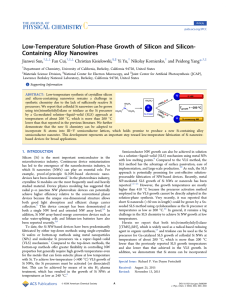 Low-Temperature Solution-Phase Growth of Silicon and Silicon