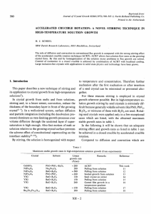 accelerated crucible rotation: a novel stirring technique in high