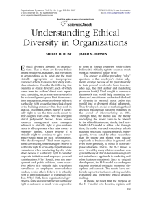 Understanding Ethical Diversity in Organizations