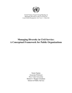 Managing Diversity in Civil Service - NYU Wagner