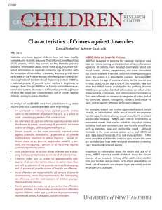 Characteristics of crimes against juveniles.