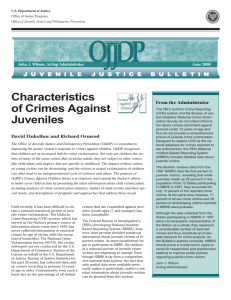 Characteristics of Crimes Against Juveniles