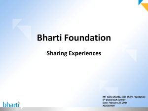 Bharti Foundation - Sharing Experiences