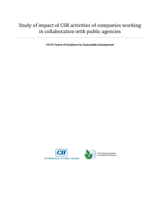 Study of impact of CSR activities of companies working in