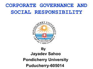 corporate governance and social responsibility