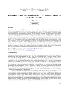 corporate social responsibility – perspectives in indian context