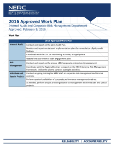 2016 Approved Work Plan