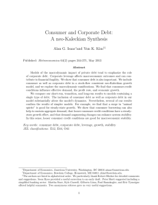 Consumer and Corporate Debt: A neo