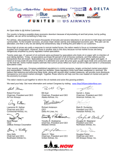 An Open letter to All Airline Customers